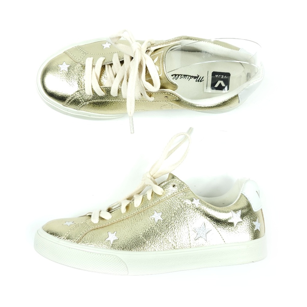 Madewell Veja Esplar Low Sneakers Gold Star Shoes - Picture 1 of 8